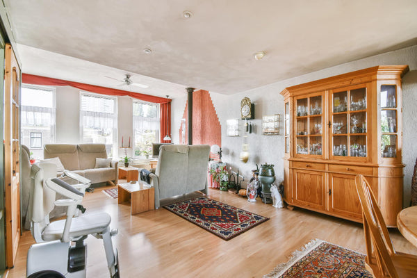 Sofa serving as home office seating and guest bed