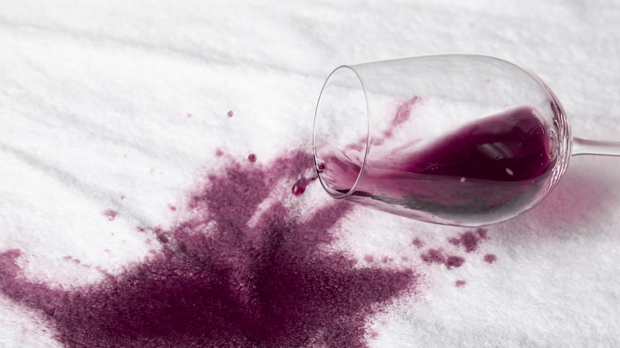 Spilling wine left stain on couch