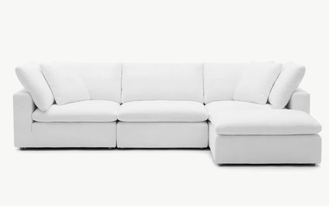 Cloud Couch Luxe 4-Seater Modular Sectional in White