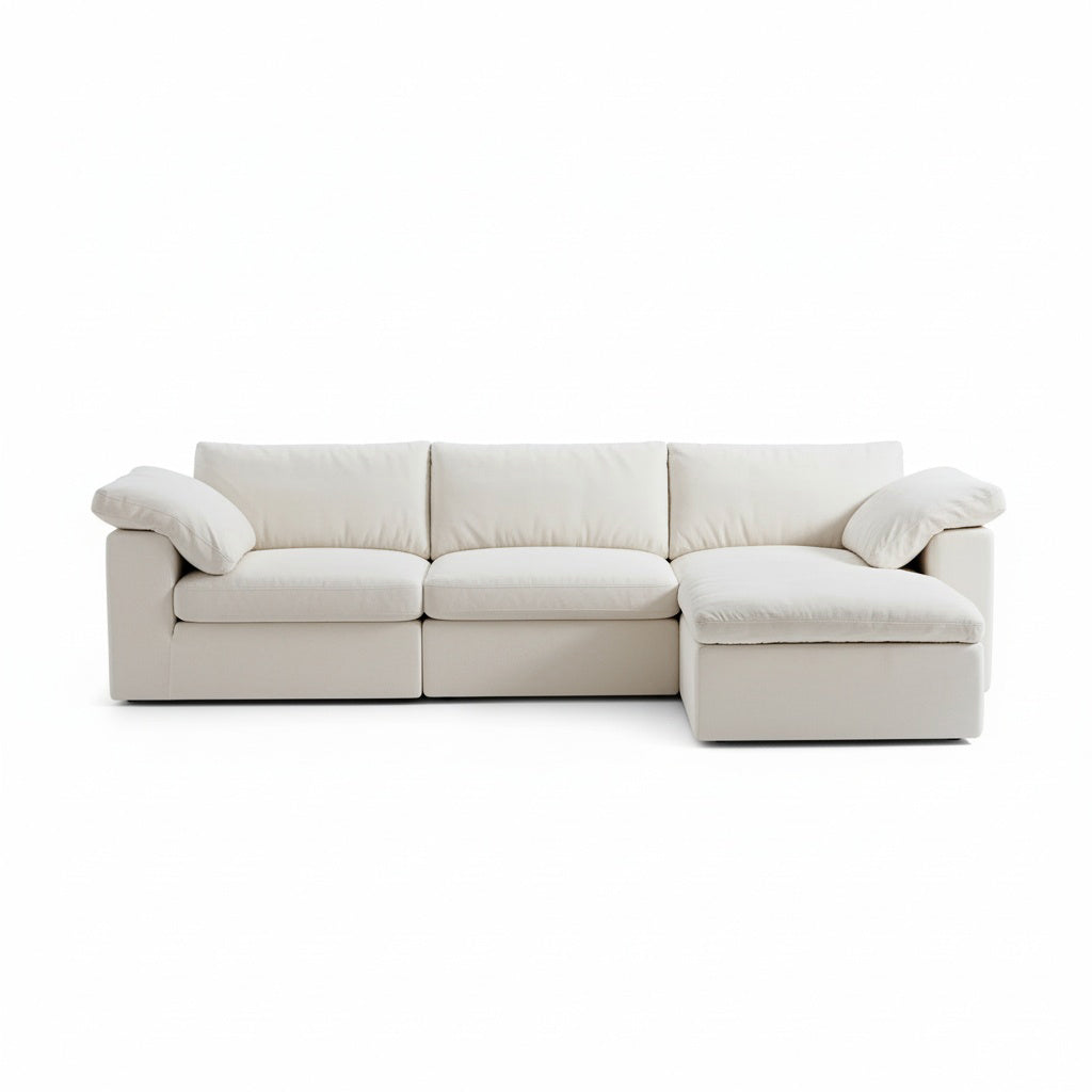 CloudForm™ 3-Seater + Ottoman Modular Sofa | White