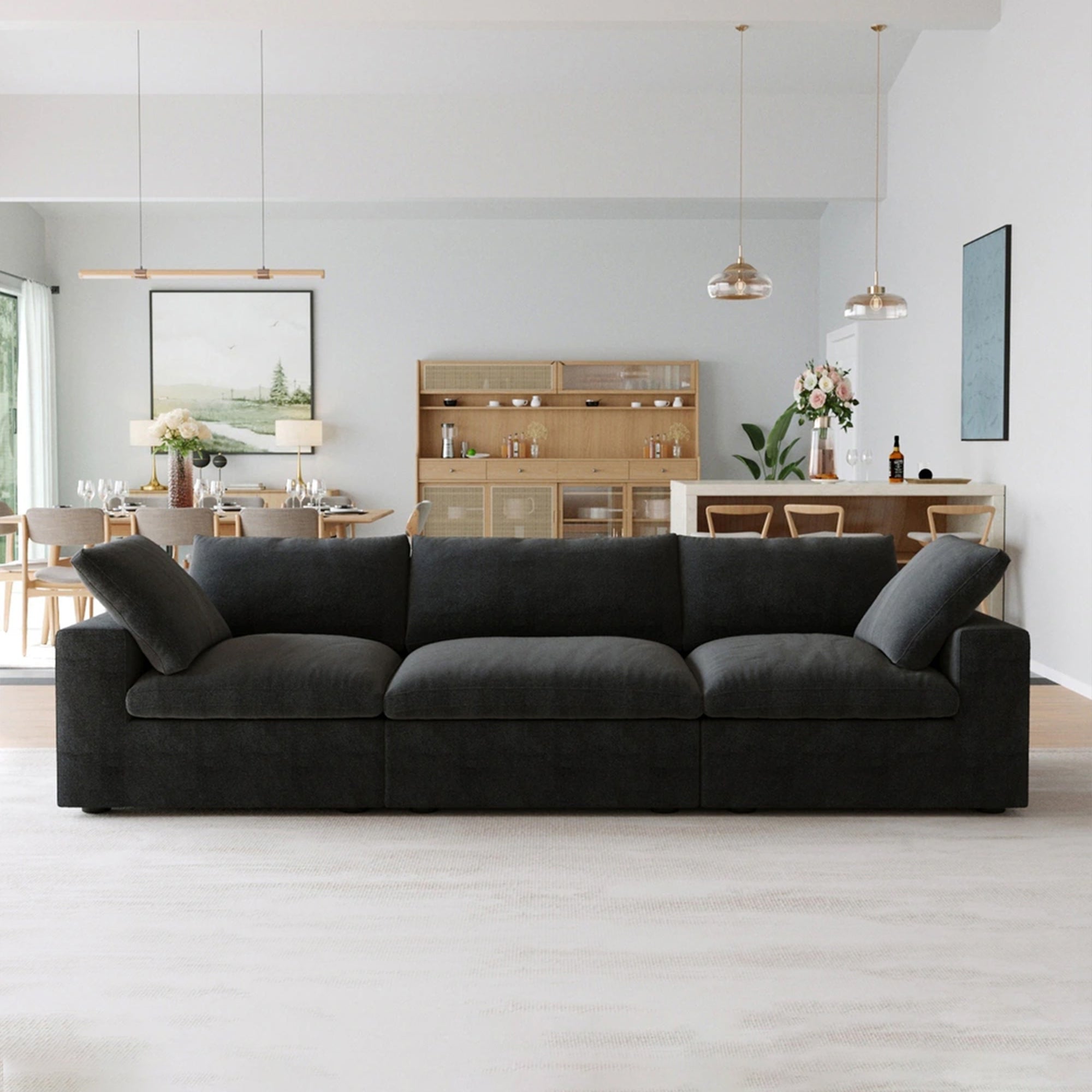 CloudForm™ 3-Seater Modular Sofa | Black.