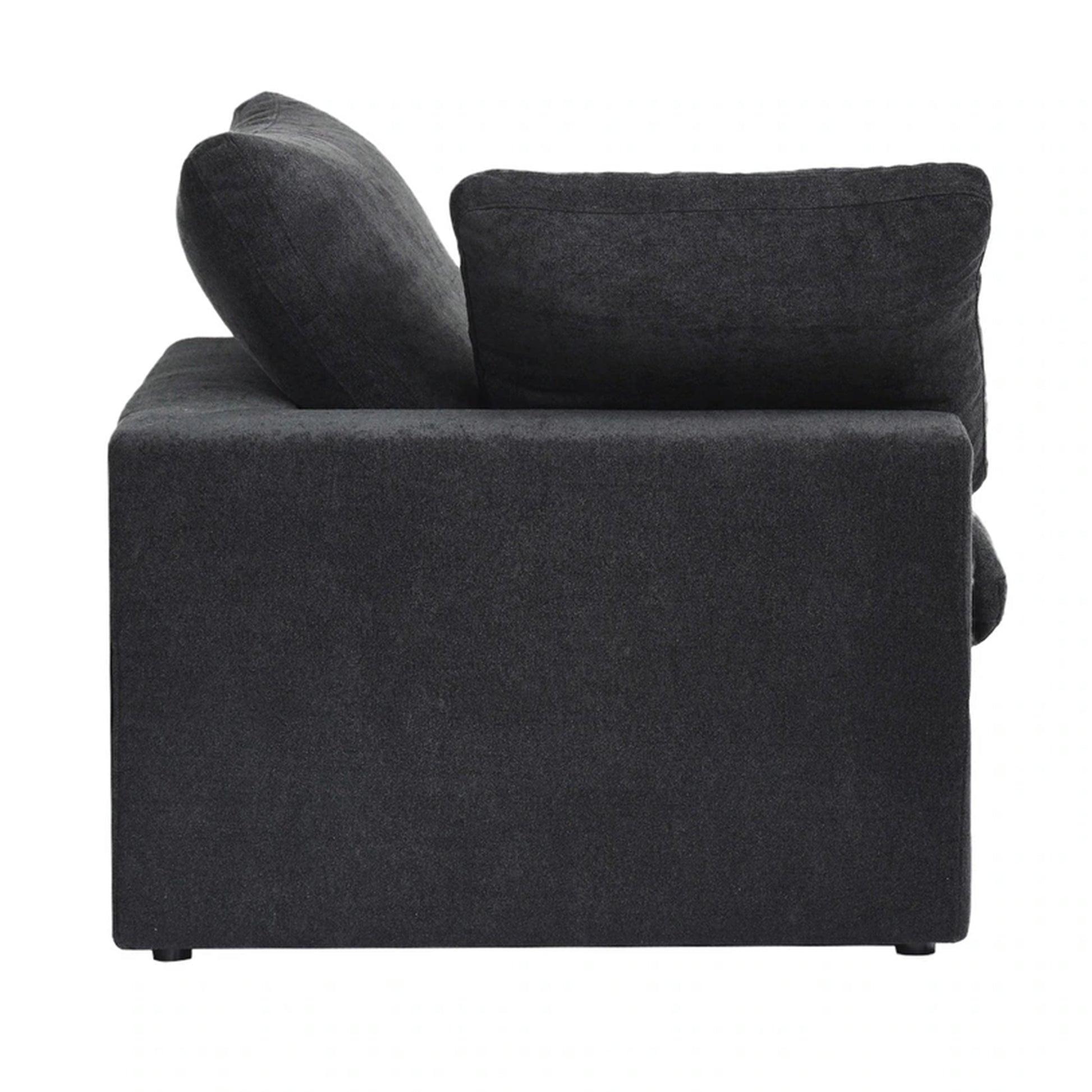 CloudForm™ 3-Seater + Ottoman Modular Sofa | Black.
