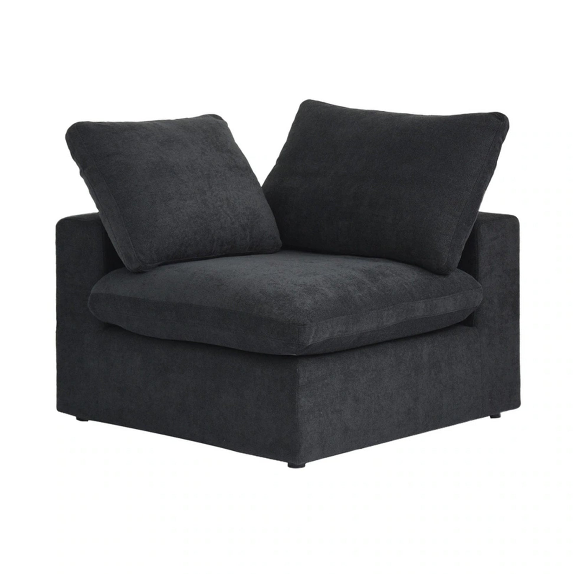 CloudForm™ 3-Seater + Ottoman Modular Sofa | Black.
