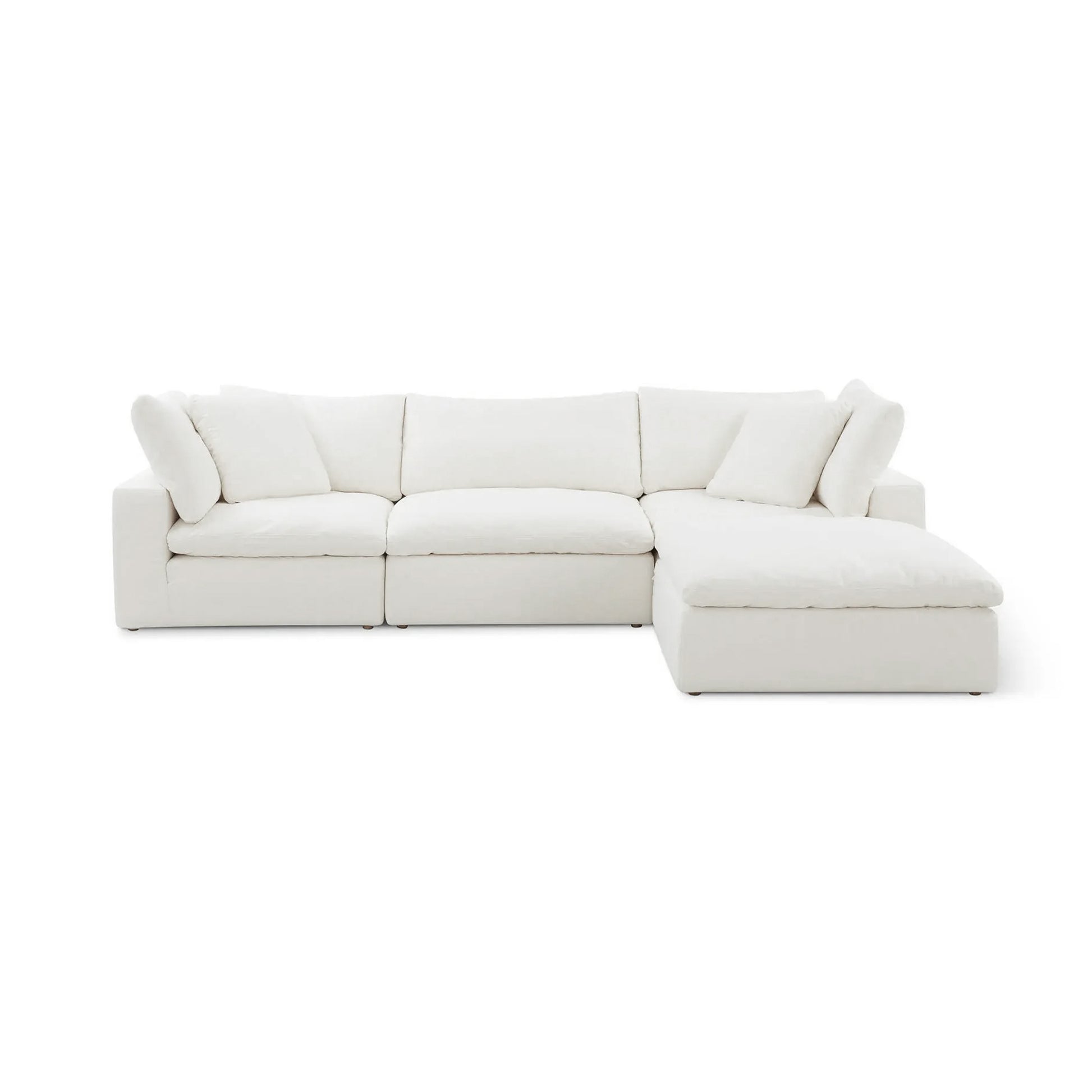 CloudForm™ 3-Seater + Ottoman Modular Sofa | White.