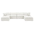 CloudForm™ 4-Seater + Ottoman Modular U-Sofa | White.