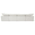 CloudForm™ 4-Seater + Ottoman Modular L-Sofa | White.