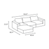 CloudForm™ 3-Seater + Ottoman Modular Sofa | Black.
