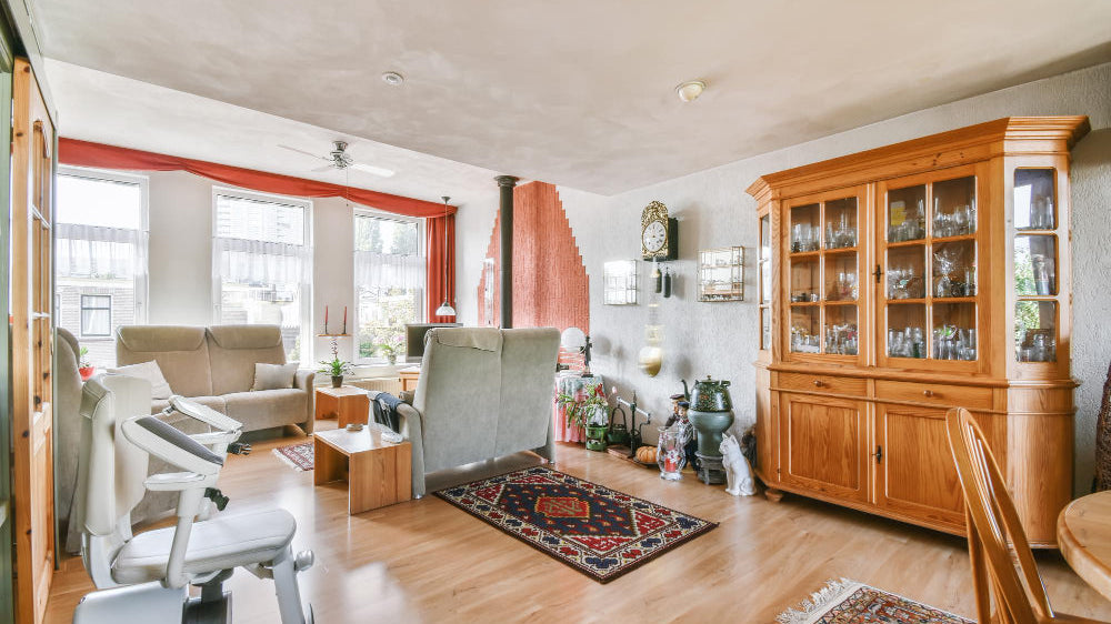 Sofa serving as home office seating and guest bed