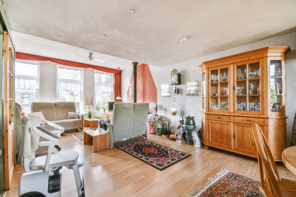 Sofa serving as home office seating and guest bed