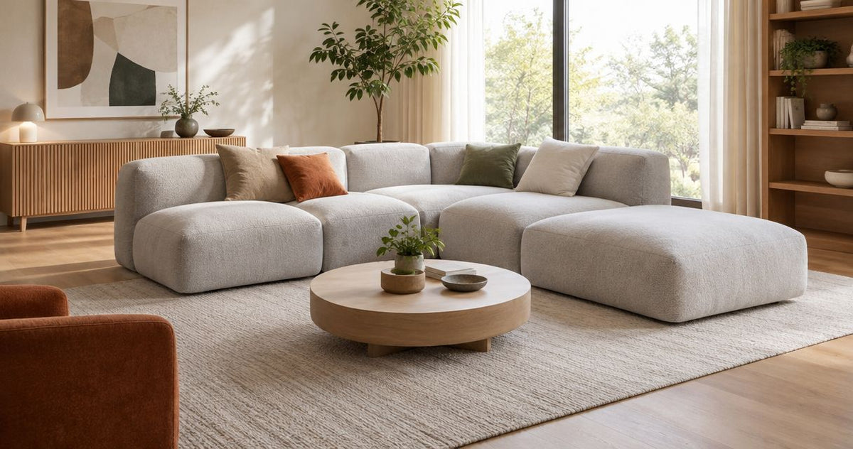 How much floor space does a modular cloud couch need?