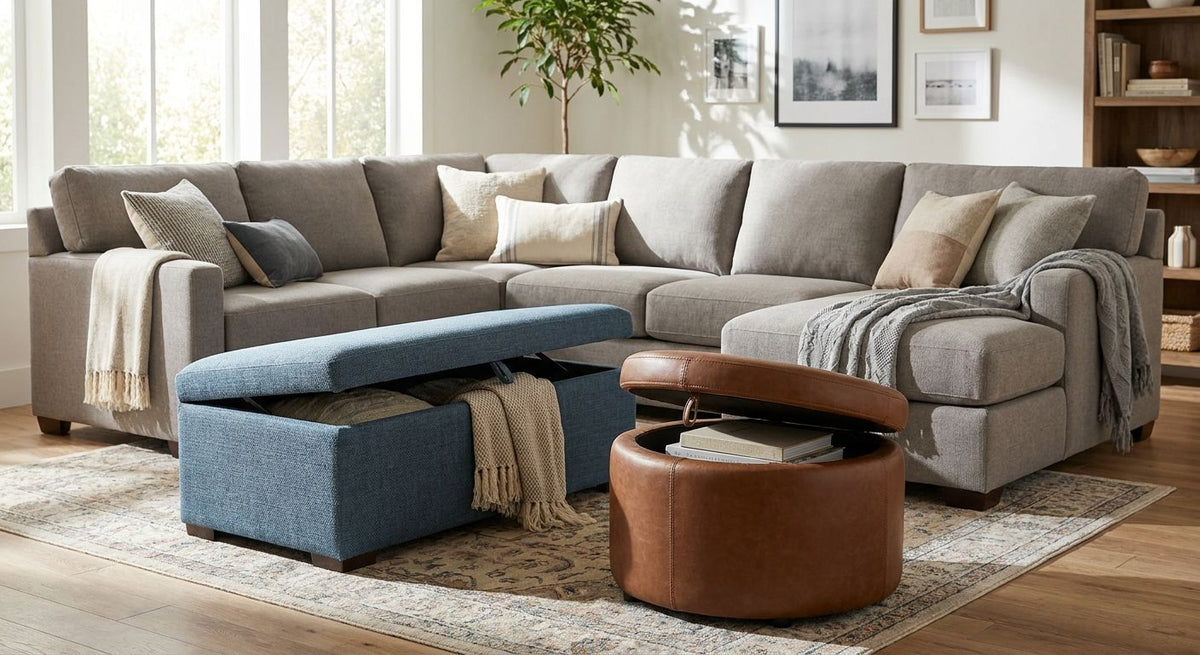 Best storage ottomans to pair with a sectional 2026