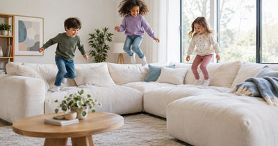 Can kids jump on a cloud sectional sofa safely?