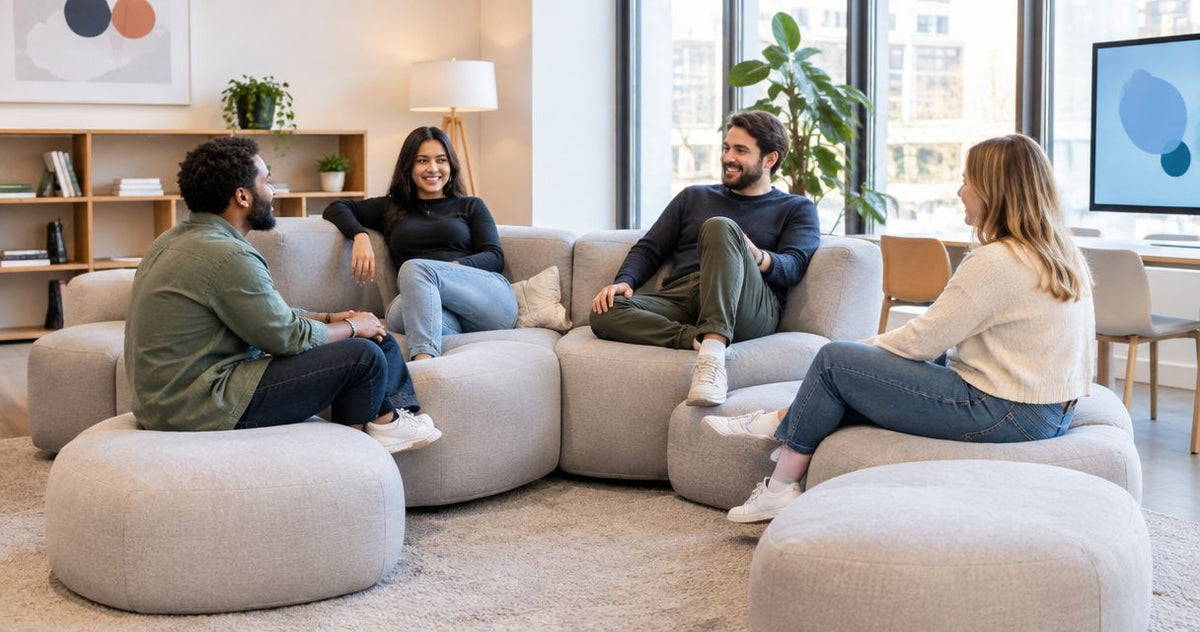 How many people can sit on a modular cloud couch at once?