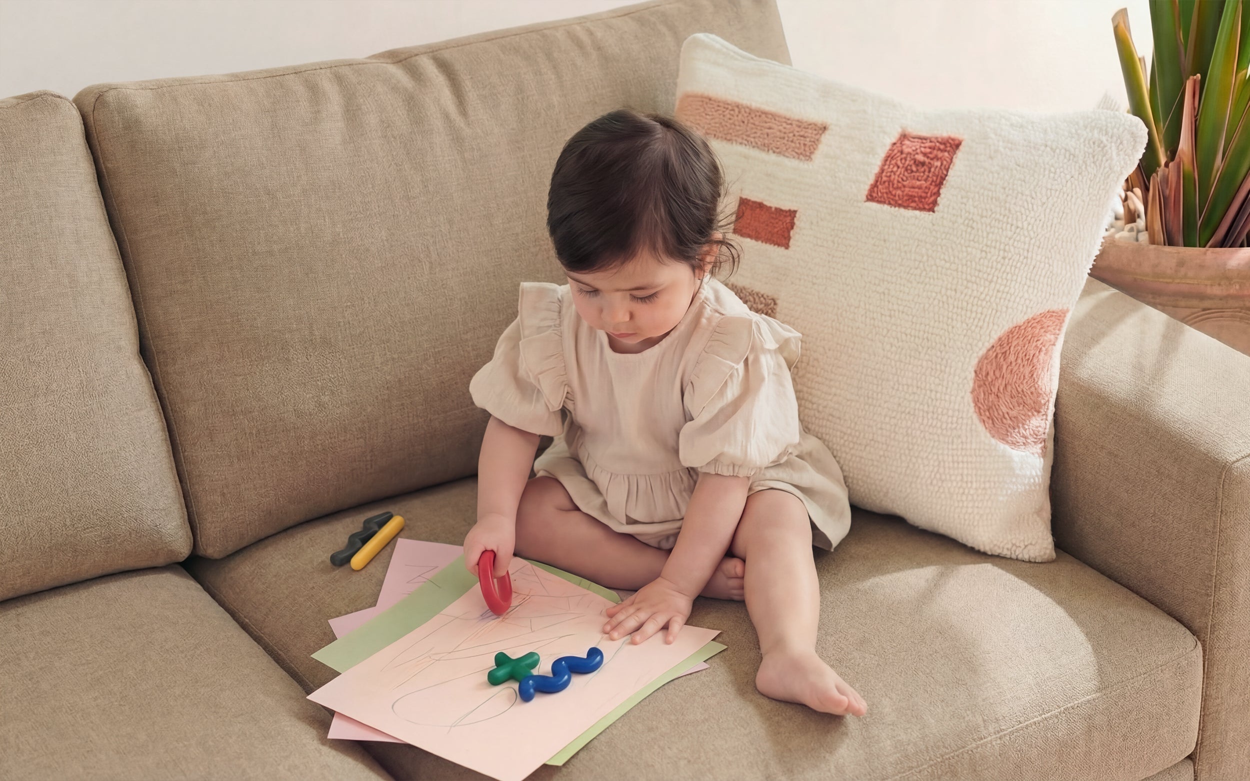 Sofa delivered and being inspected
