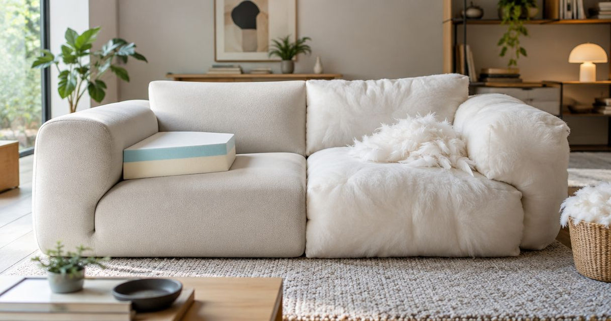 Is memory foam or feather down better for a cloud couch?
