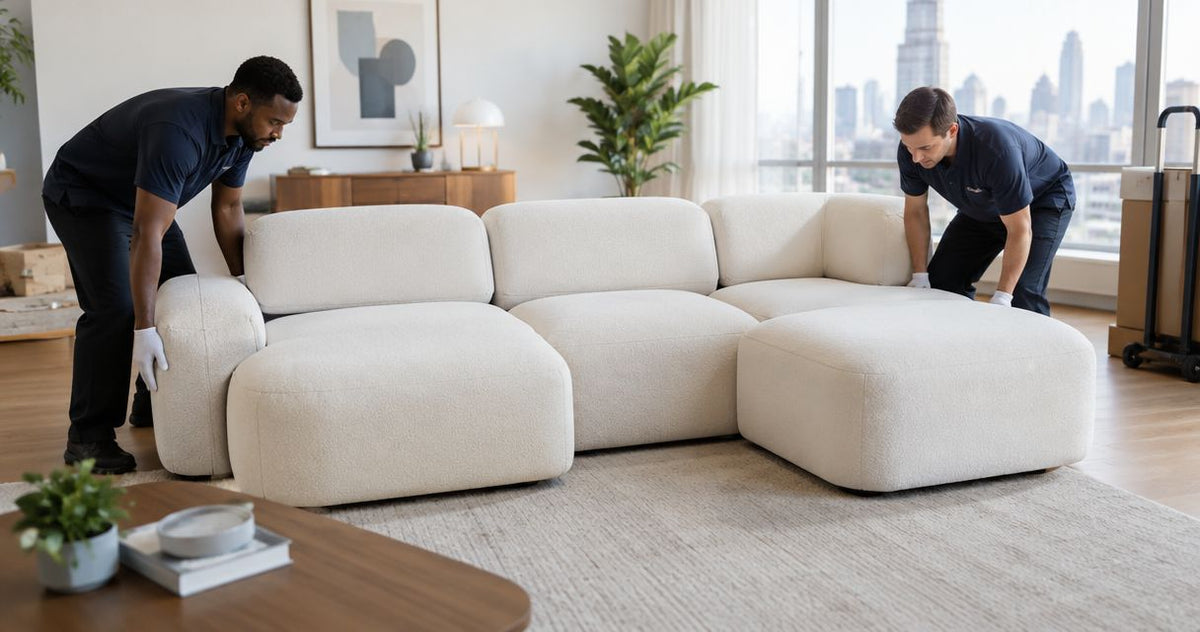 White glove delivery to assembled modular cloud couch: 2026 workflow