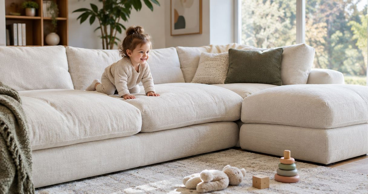 Is a cloud sectional sofa safe for toddlers?