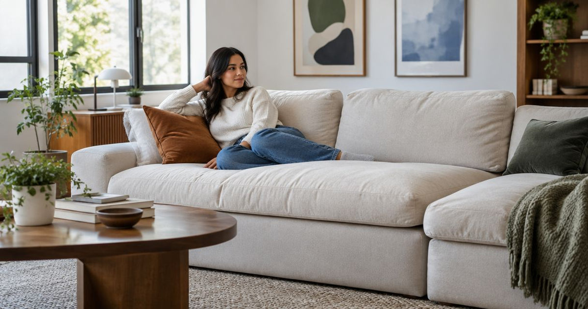 How do you spot a good deep-seat sofa from a bad one?