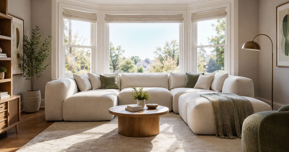 Can a cloud sectional sofa fit in a bay window room?