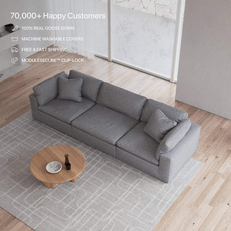 CloudForm™ 3-Seater Modular Sofa | Gray