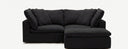Cloud Couch Luxe 3-Seater Modular Sectional in Black