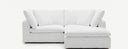 Cloud Couch Luxe 3-Seater Modular Sectional in White