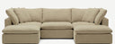 Cloud Couch Luxe 5-Seater Modular U Sectional in Beige