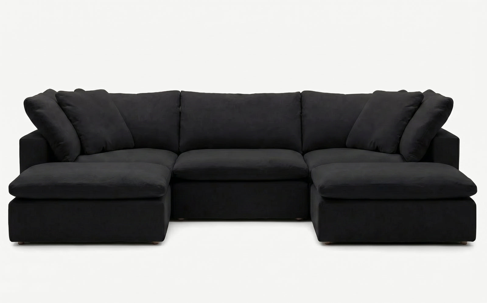Cloud Couch 5-Seater Modular U Sectional | Black