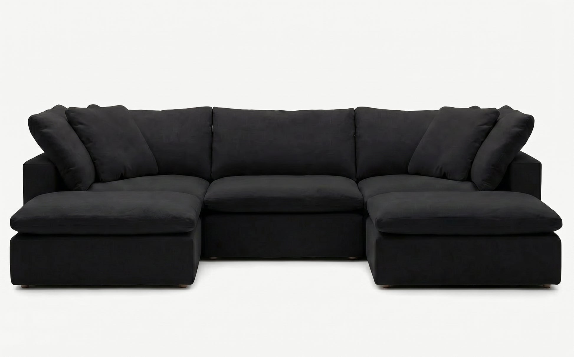 Cloud Couch 5-Seater Modular U Sectional | Black