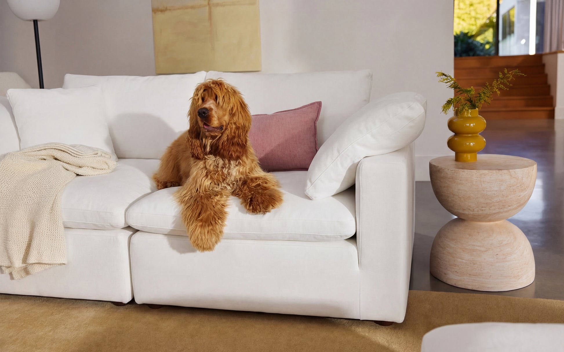 Cloud Couch Ottoman Modular Seater | White