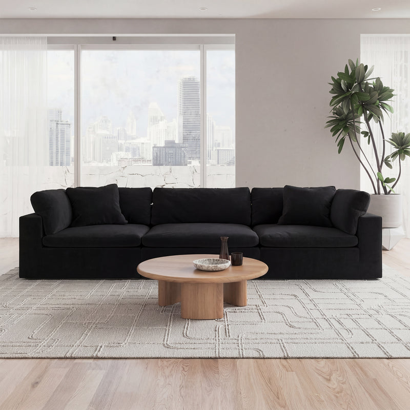 CloudForm™ 3-Seater Modular Sofa Luxe Version | Black