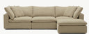 Cloud Couch Luxe 4-Seater Modular Sectional in Beige
