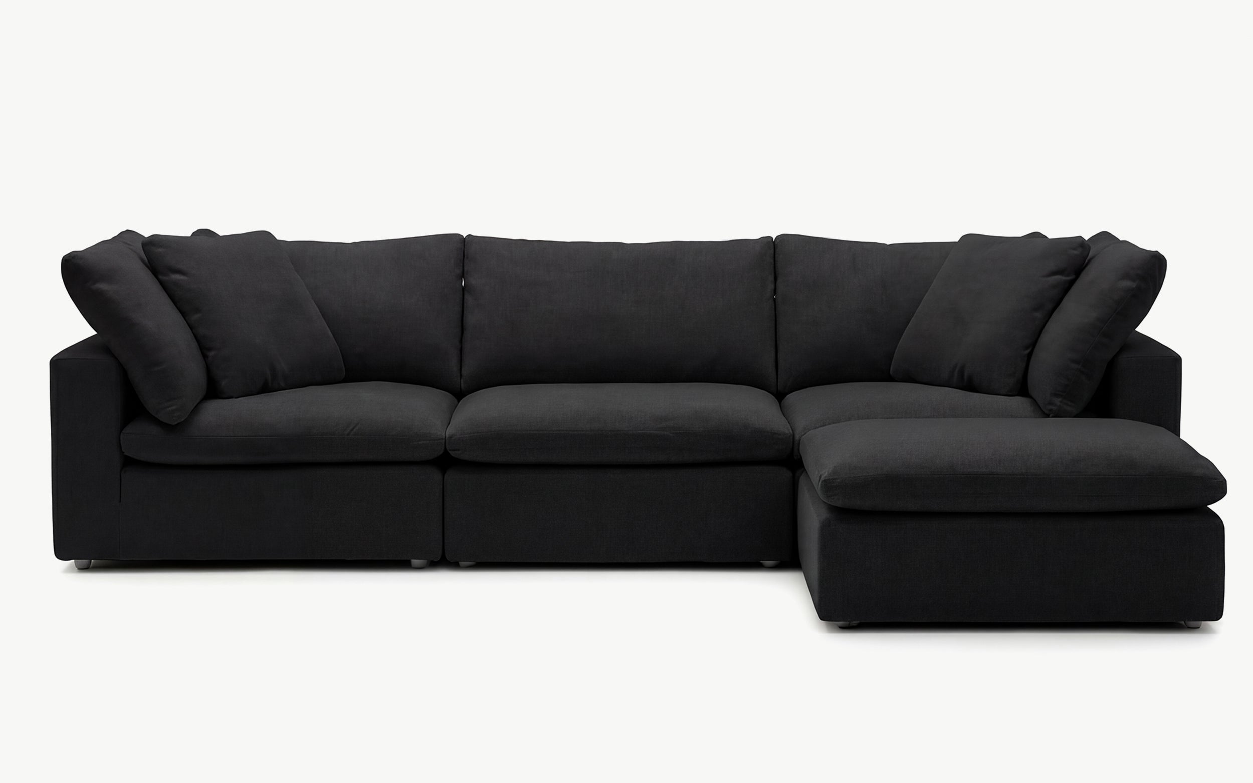 Cloud Couch Luxe 4-Seater Modular Sectional | Black