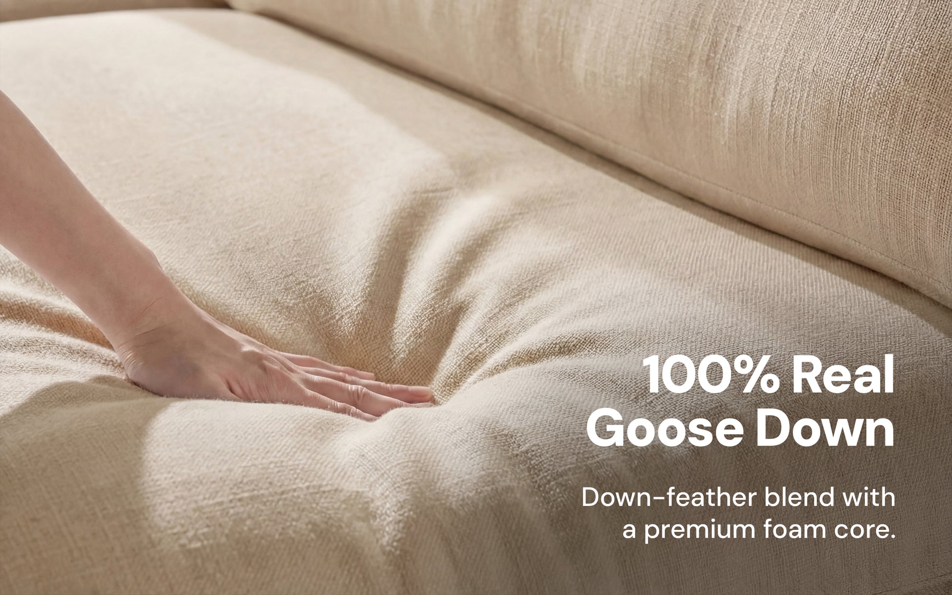 Cloud Couch Ottoman Modular Seater | Beige