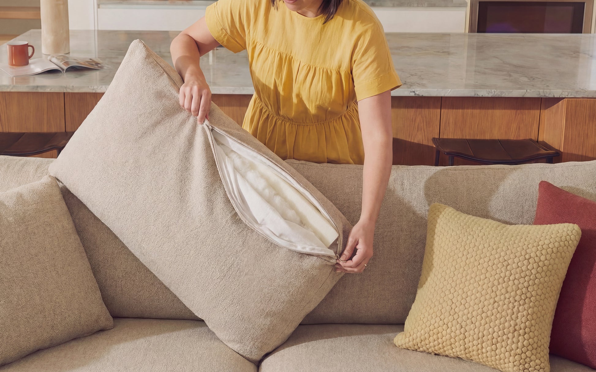 Cloud Couch Ottoman Modular Seater | Beige