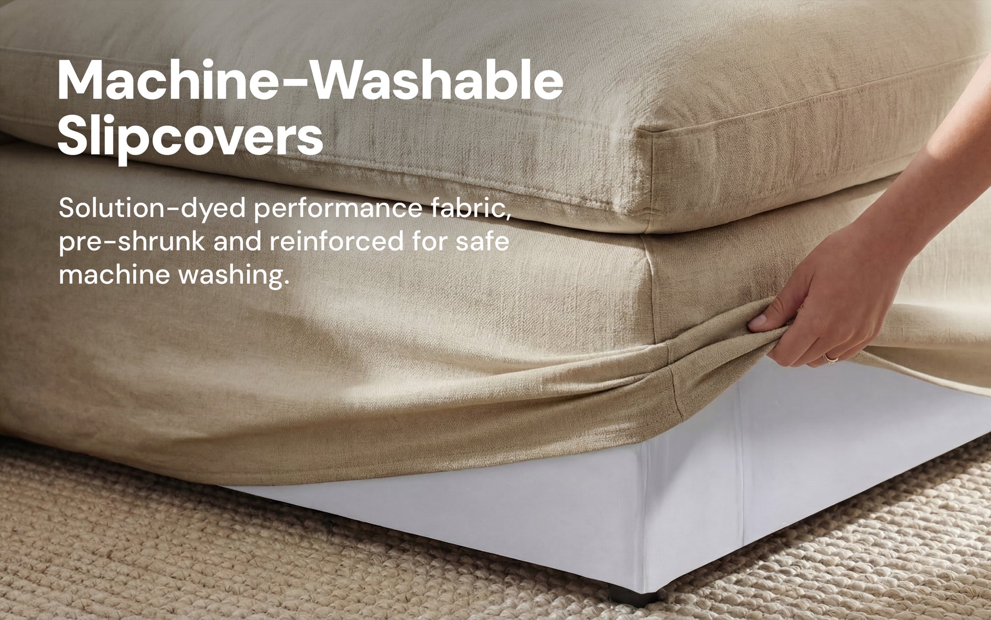 Cloud Couch Ottoman Modular Seater | Beige