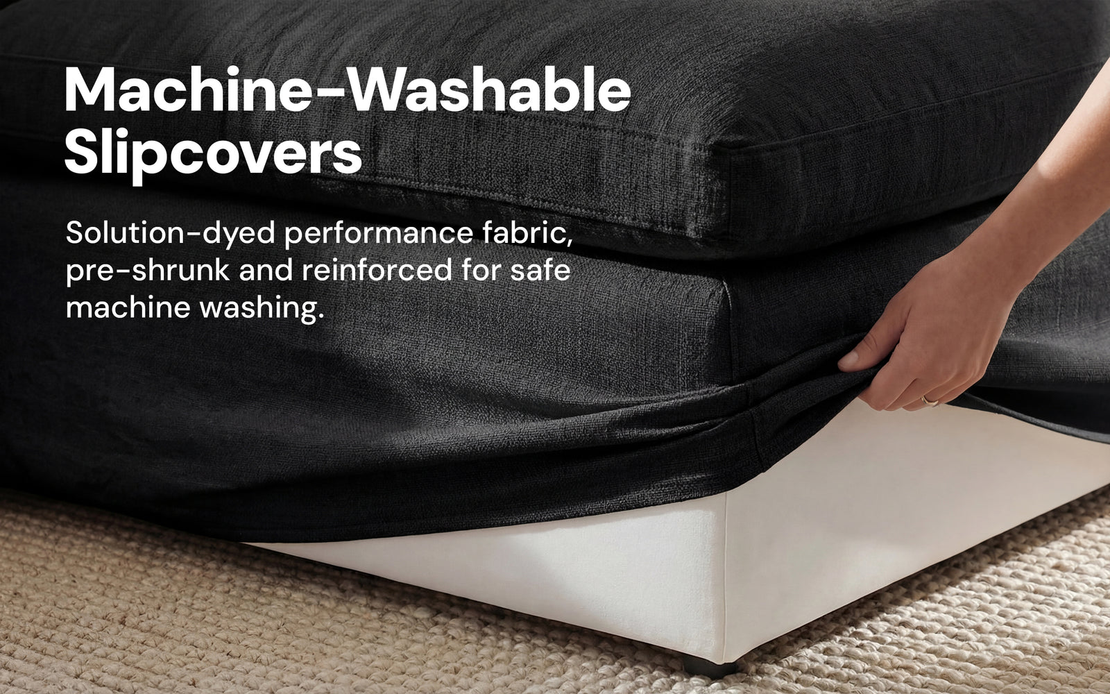 Cloud Couch Luxe 5-Seater Modular Sectional | Black