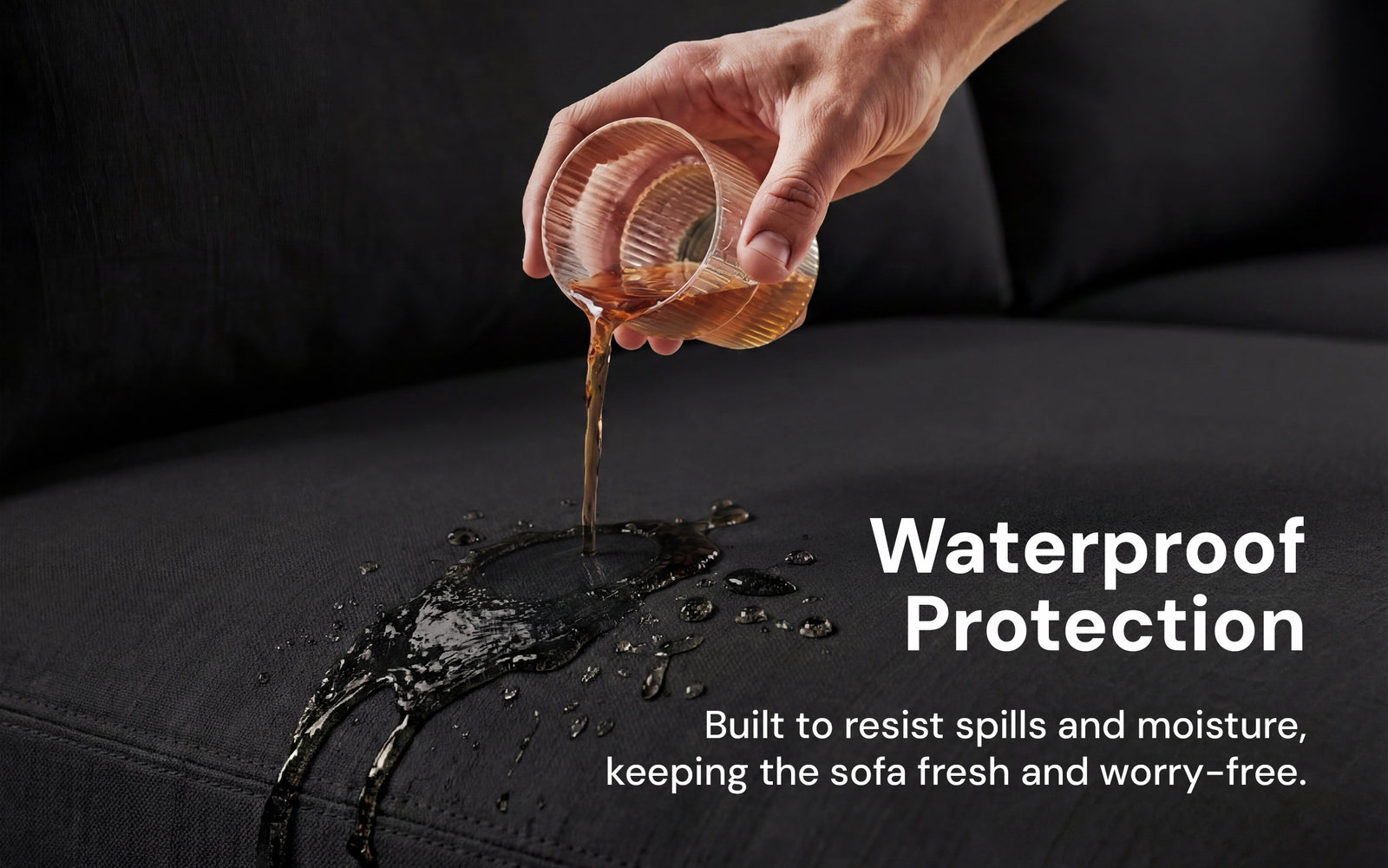 Cloud Couch Right Armrest Modular Seater | Black