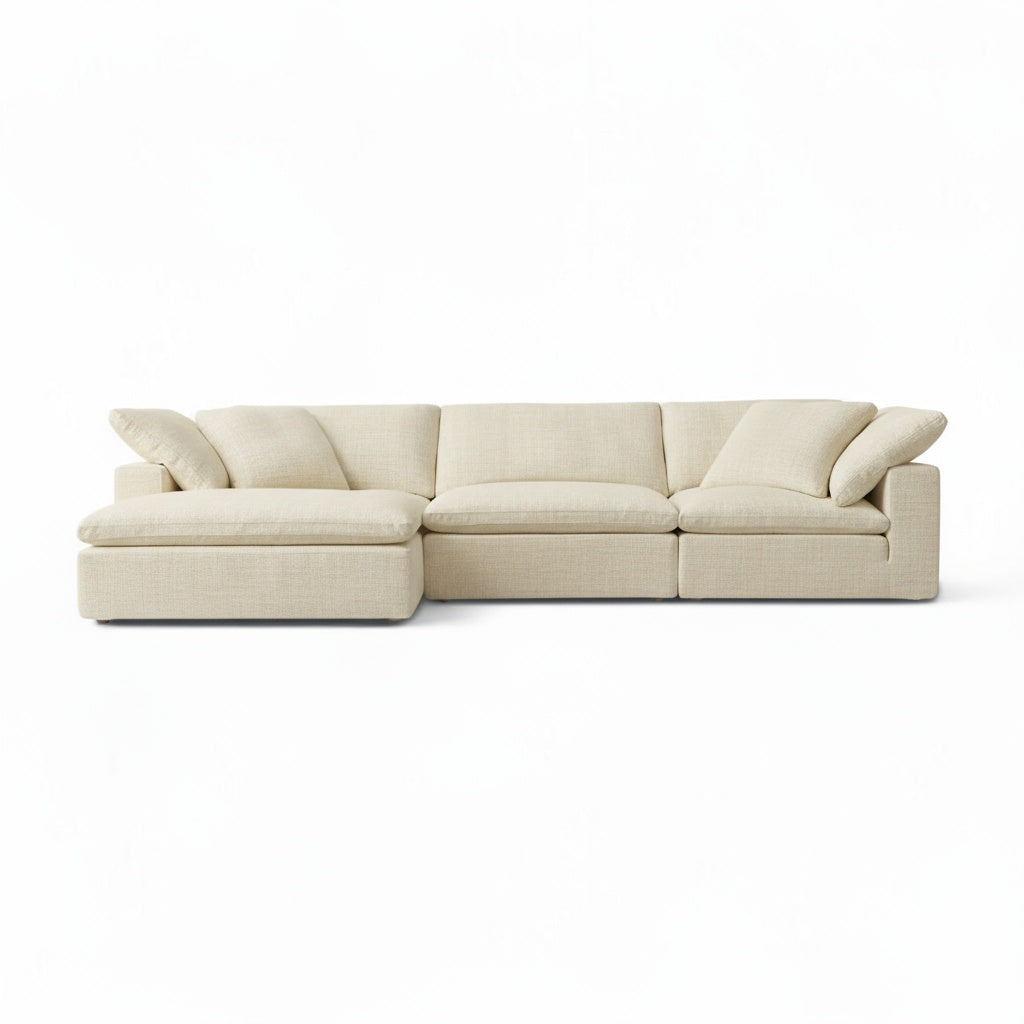 CloudForm™ 3-Seater + Ottoman Modular Sofa | Cream