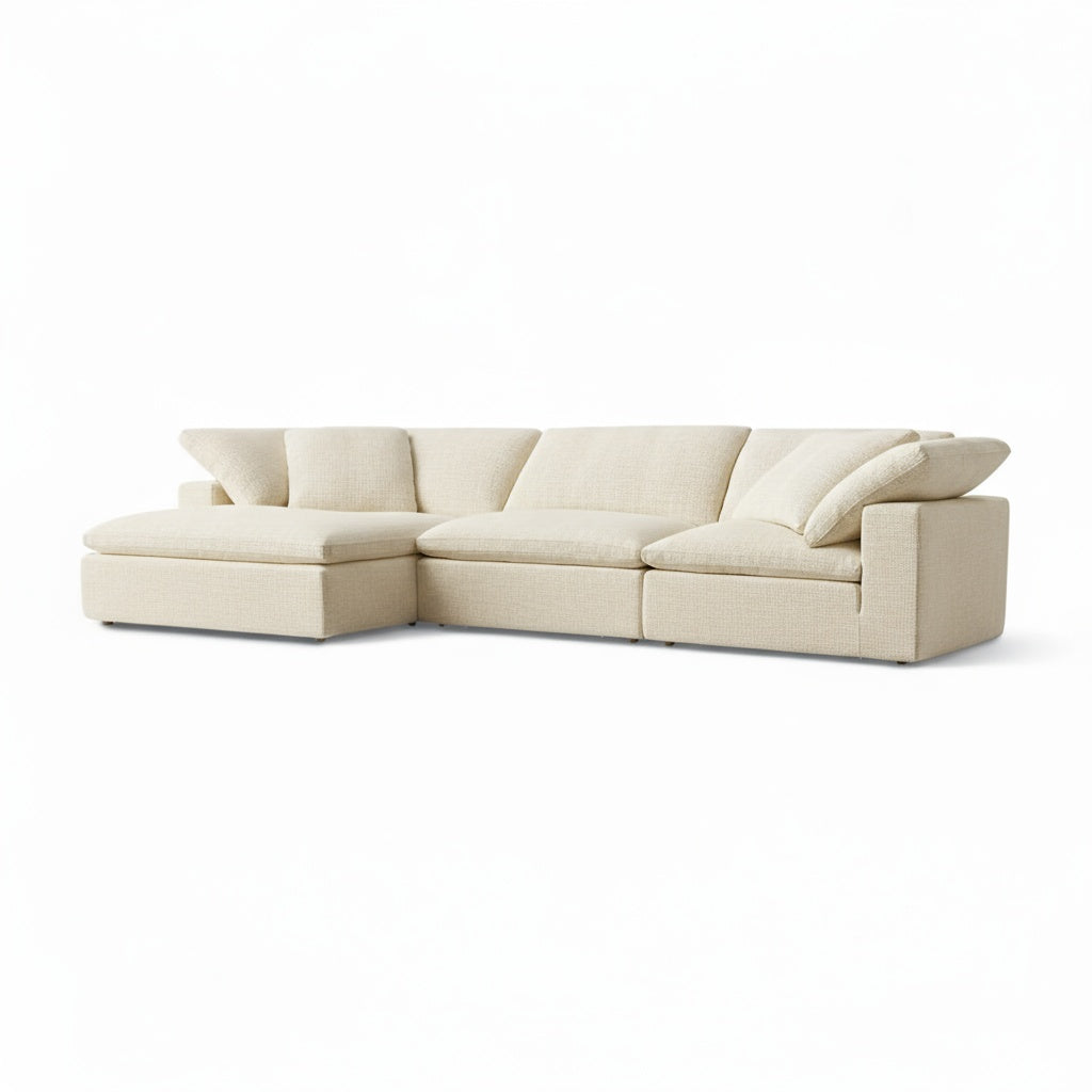 CloudForm™ 3-Seater + Ottoman Modular Sofa | Cream