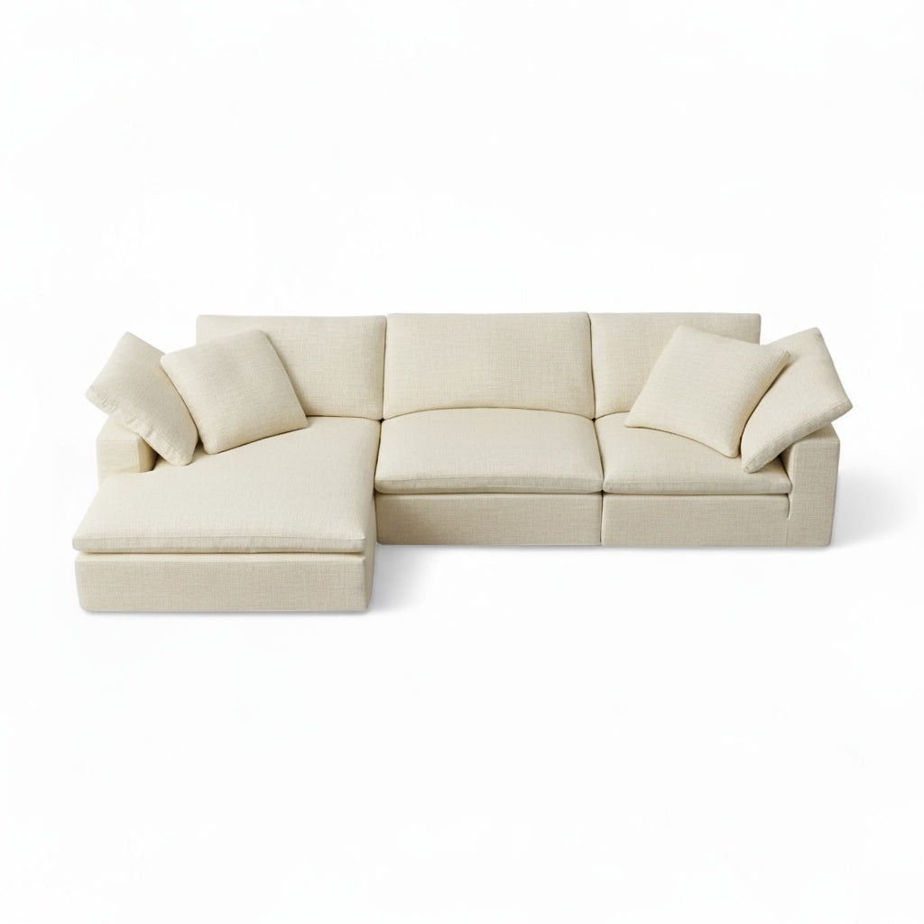 CloudForm™ 3-Seater + Ottoman Modular Sofa | Cream