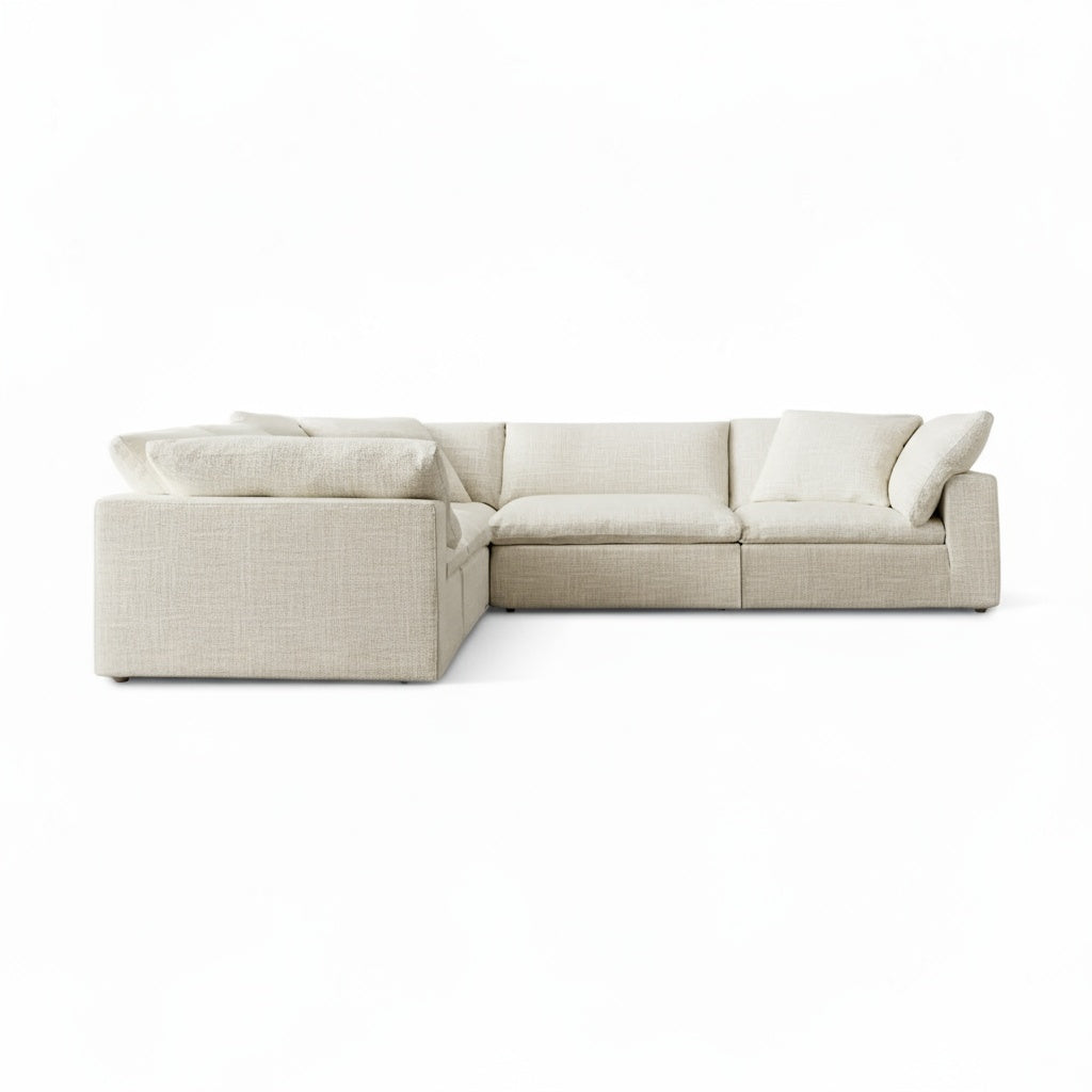 CloudForm™ 5-Seater Modular L-Sofa | Pearl