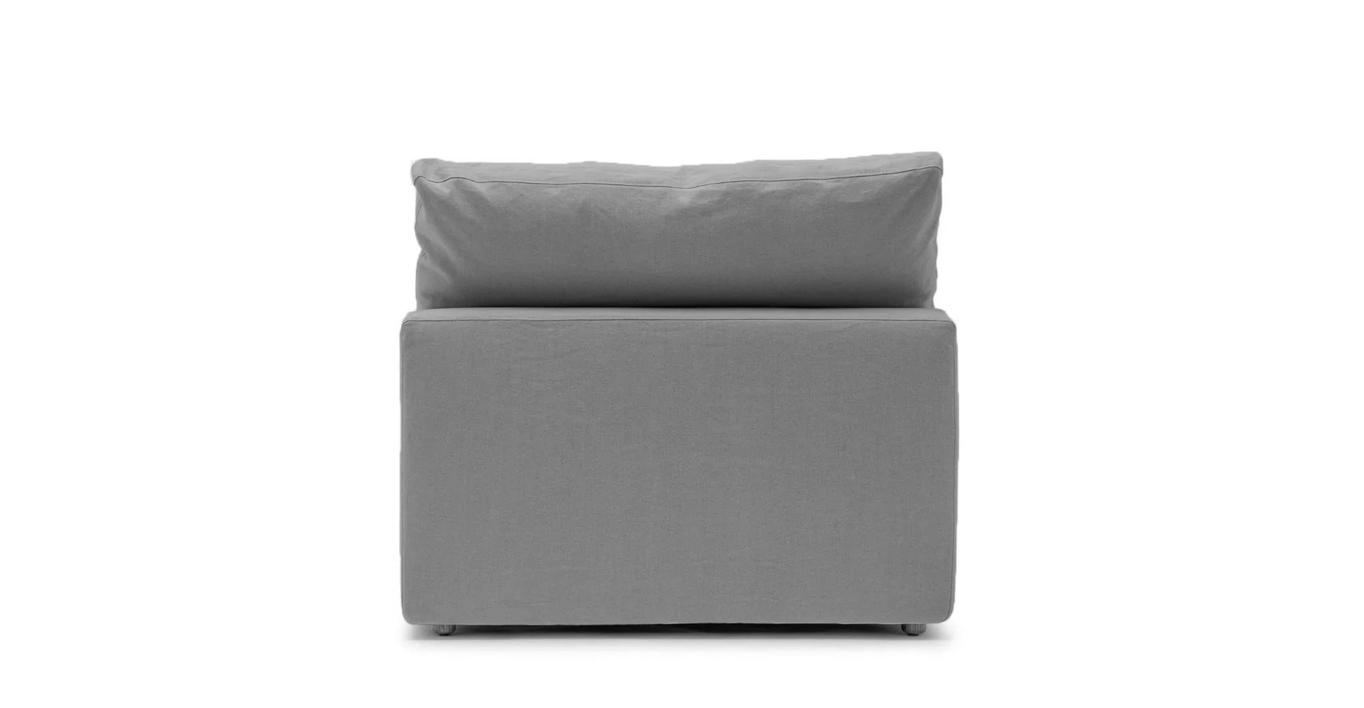 Sofatica® Middle Armless Couch in Gray | Performance Fabric