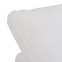Close-up of an off-white textured throw pillow with soft, removable covers—ideal for accessorizing the CloudForm™ 4-Seater Modular L-Sofa in washable Crypton® fabric with Goose Down Comfort and ModuleSecure™ system.