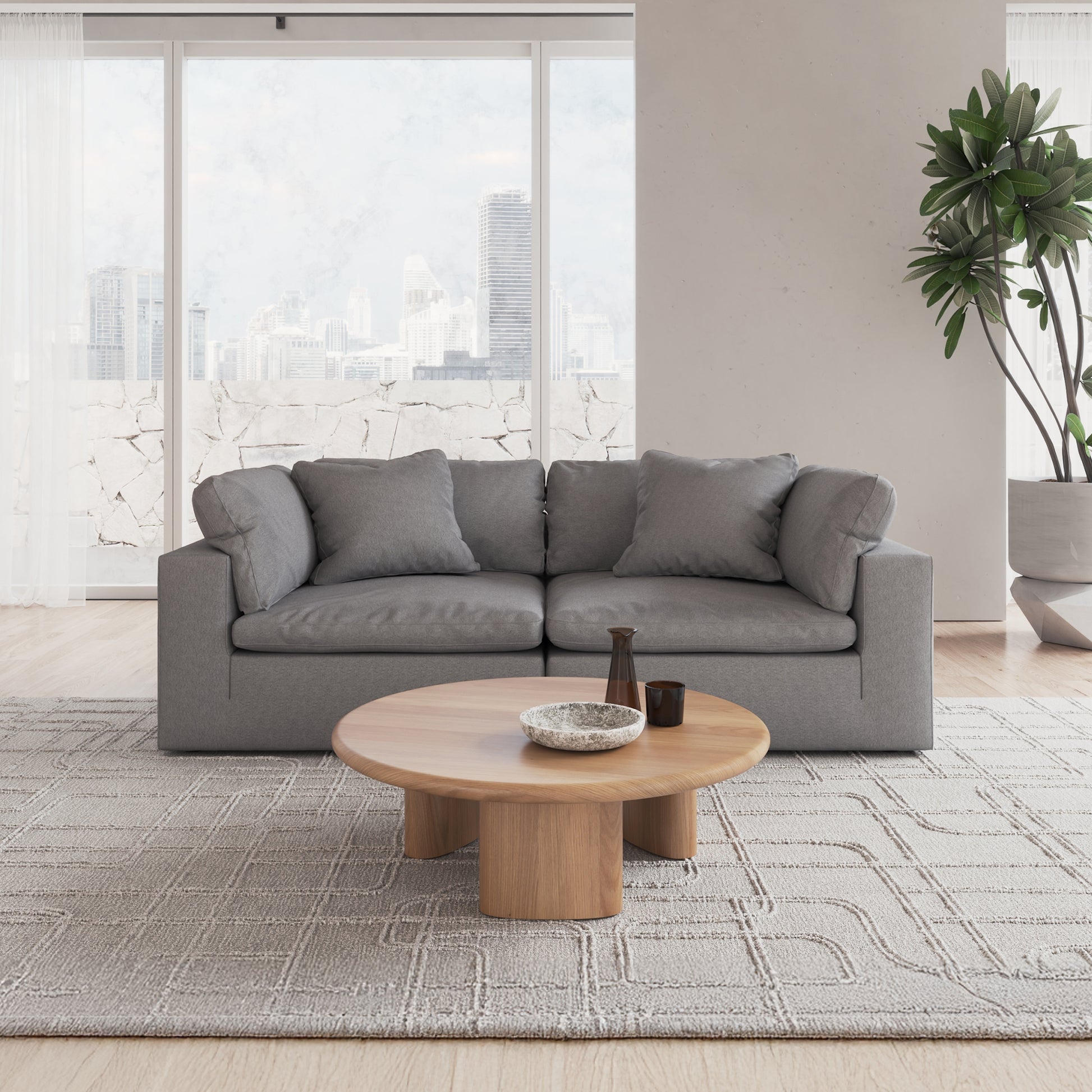 CloudForm™ 2-Seater Modular Sofa | Anthracite