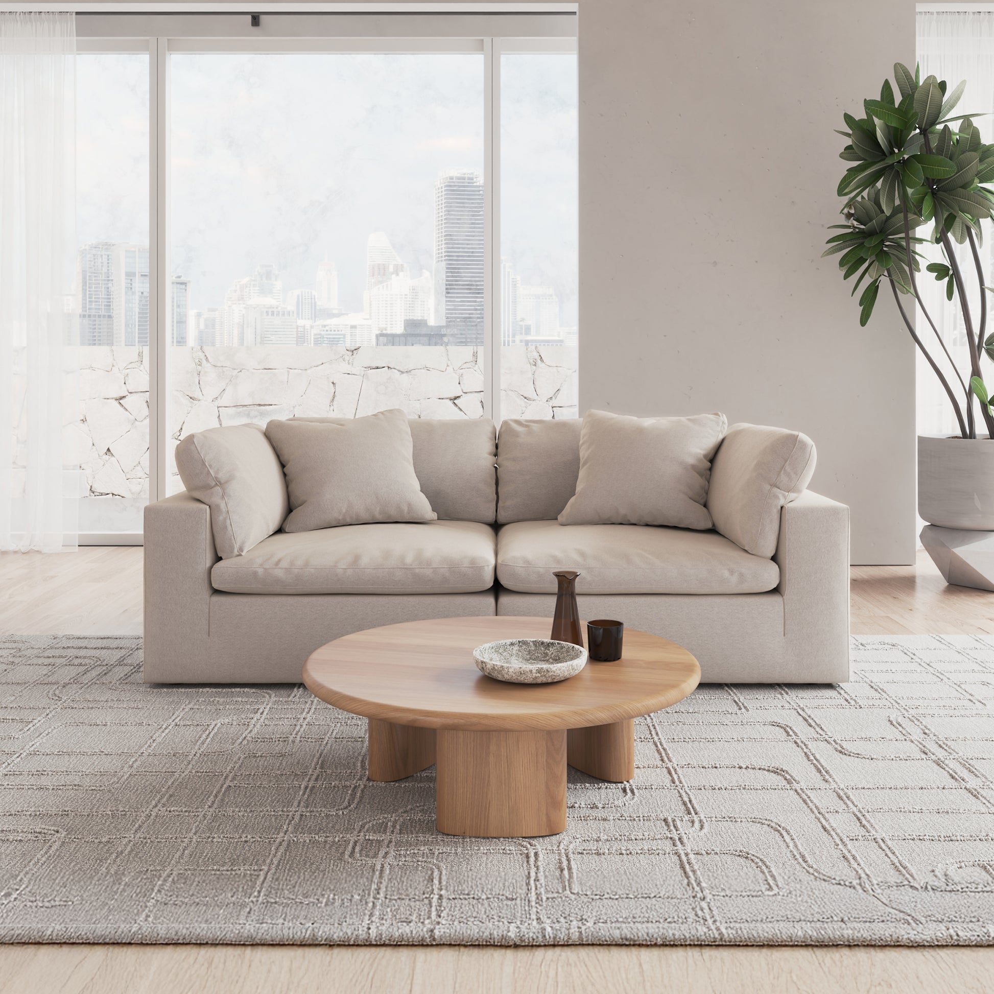CloudForm™ 2-Seater Modular Sofa | Cream