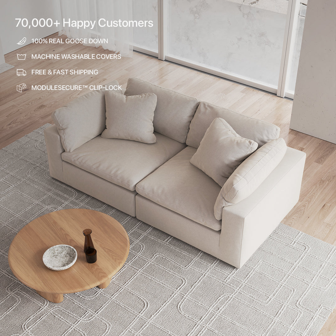 CloudForm™ 2-Seater Modular Sofa | Cream