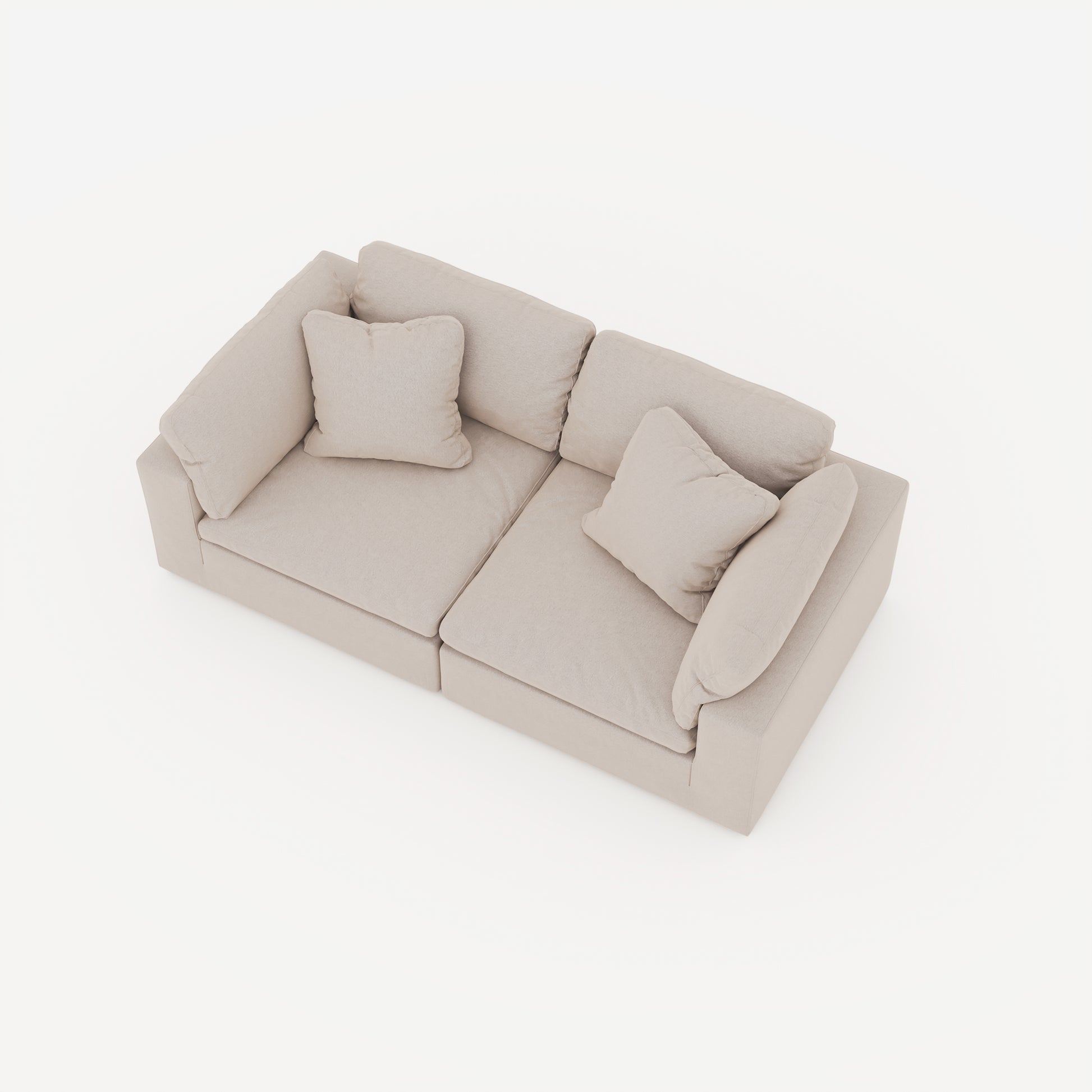 CloudForm™ 2-Seater Modular Sofa | Cream
