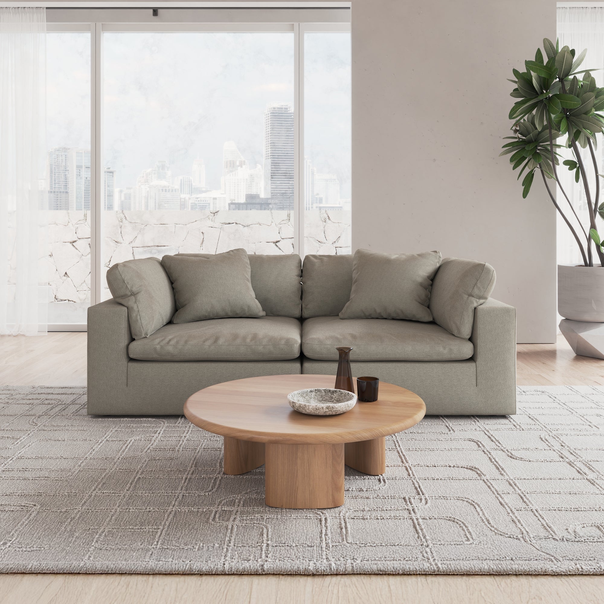 CloudForm™ 2-Seater Modular Sofa | Khaki