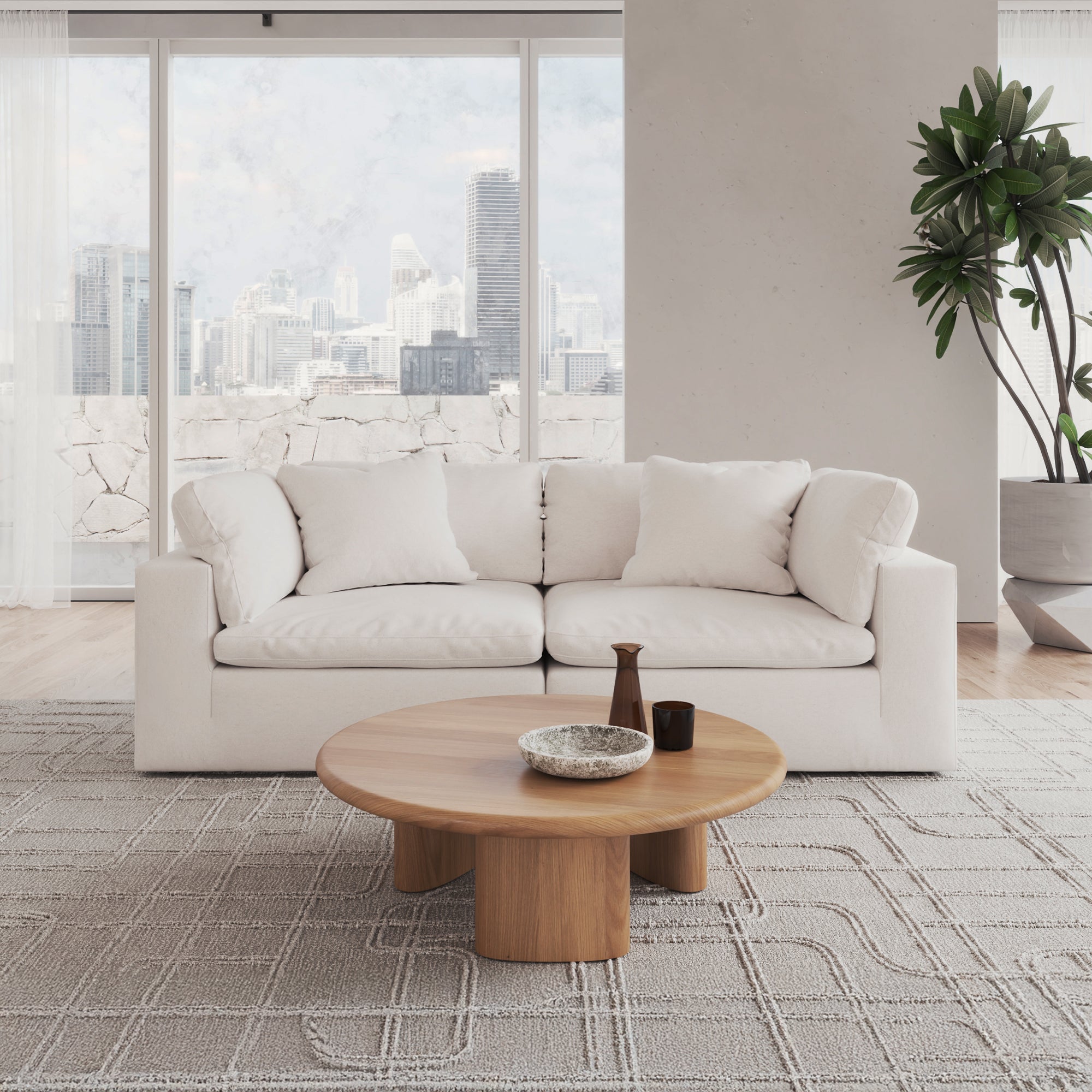 CloudForm™ 2-Seater Modular Sofa | White